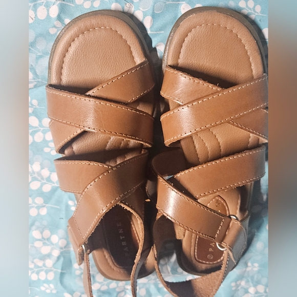 Tan Leather Strappy Sandals set of 2 bundle *Size 7 womens* - Picture 10 of 10
